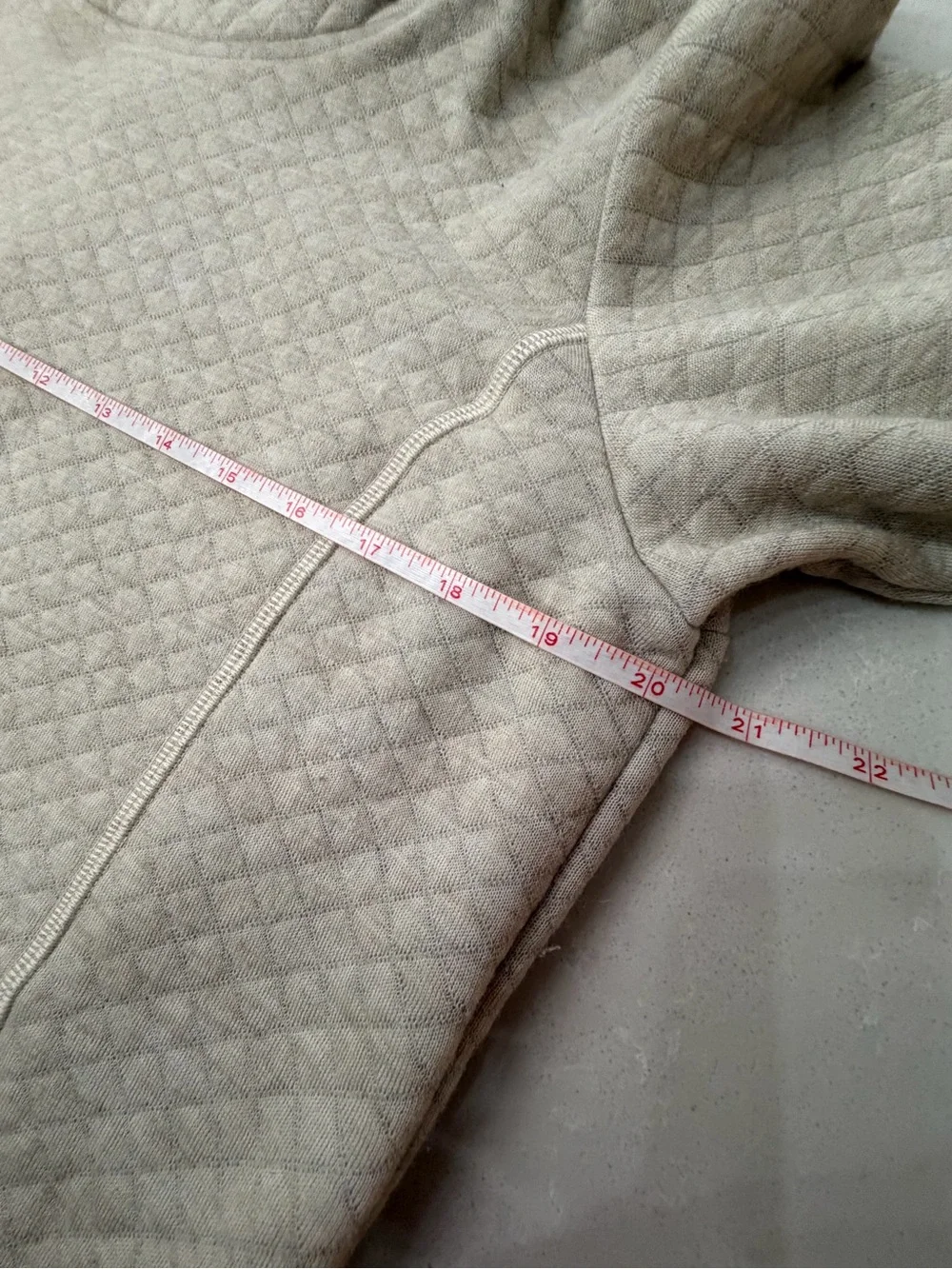 KÜHL Athena Quilted Cowl Neck Pullover Sweater Wool Blend Cream Dove, L